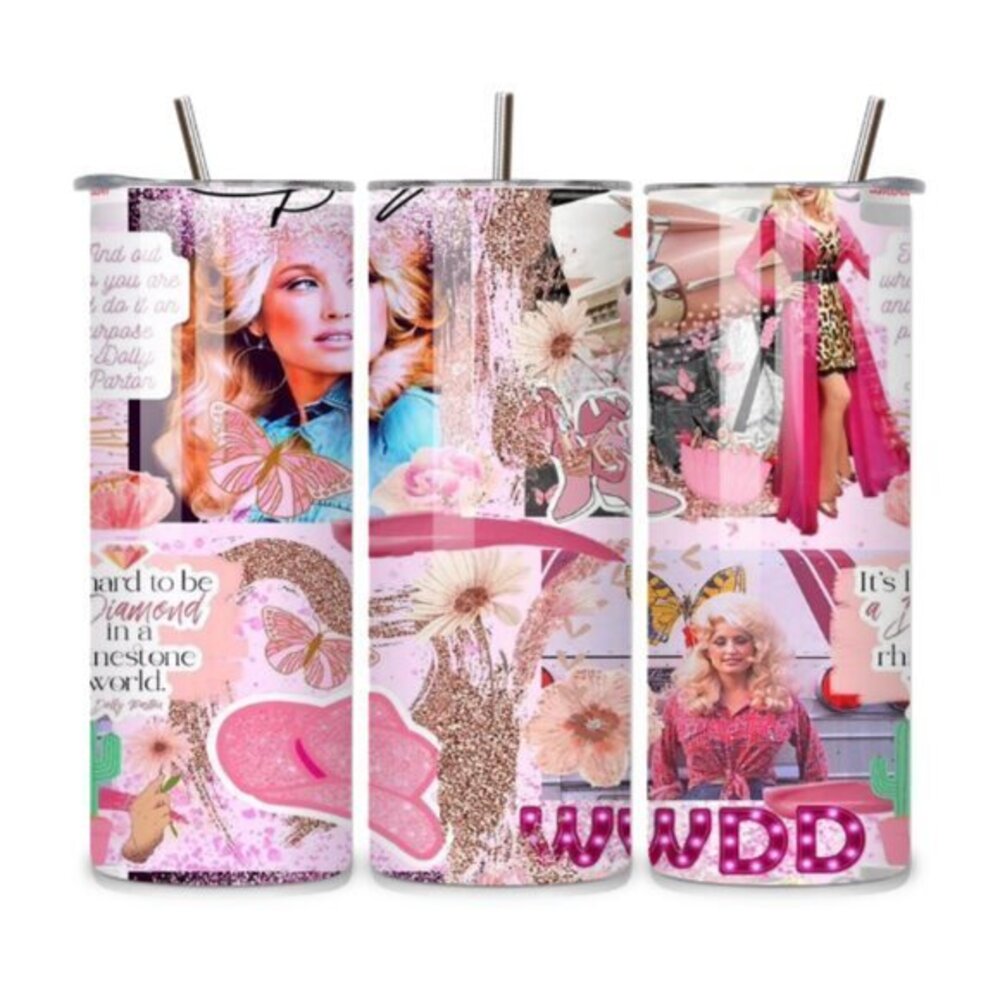 Dolly Parton Pink 20oz Stainless Steel Tumbler